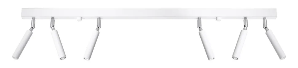 Spot Lampe Weiß 6-flammig G9 100 cm lang schwenkbar