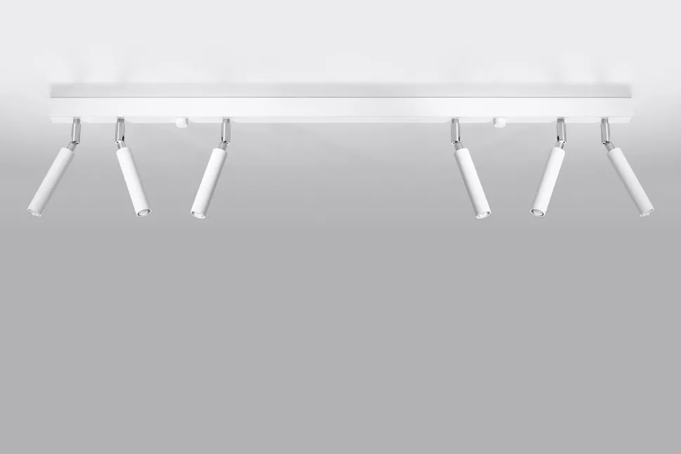 Spot Lampe Weiß 6-flammig G9 100 cm lang schwenkbar