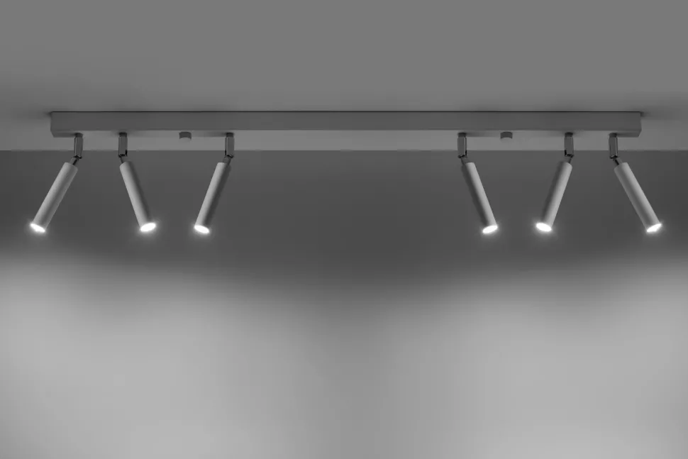 Spot Lampe Weiß 6-flammig G9 100 cm lang schwenkbar