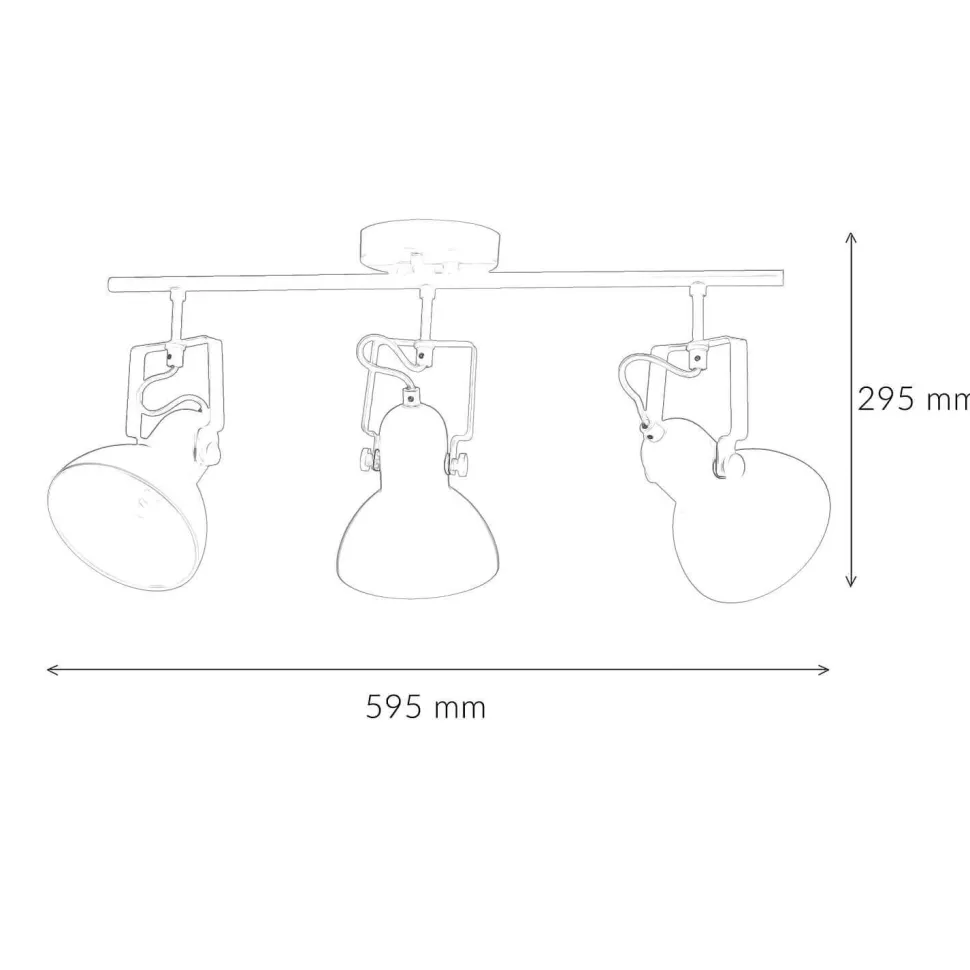 Spot Leuchte Weiß Metall 3x E14 Retro praktisch