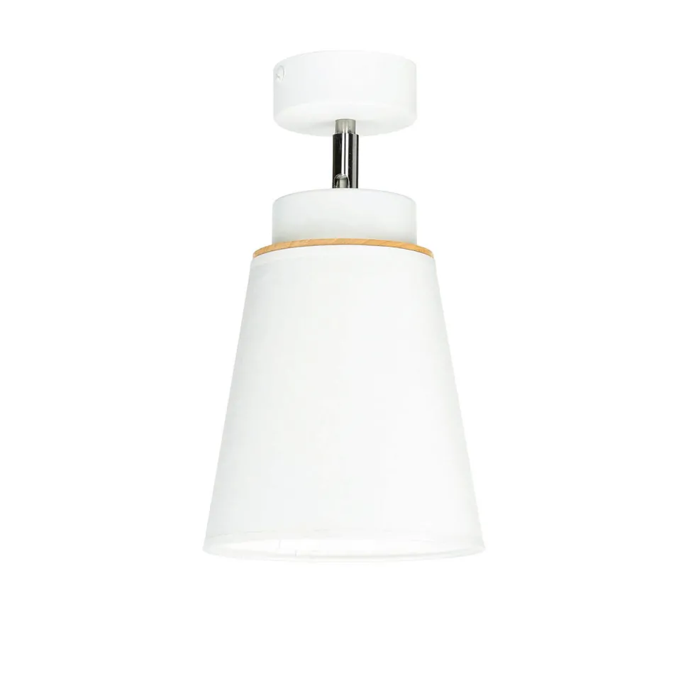 Spot Leuchte Weiß Modern rund Holz Lampe