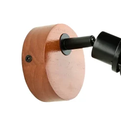 Spot Strahler Holz Metall Retro Design E14 wohnlich