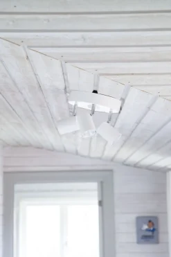 Spot Strahler Metall B: 20 cm klein Weiß 3-flammig GU10