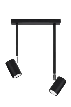 Spot Strahler Metall 2-flammig schwenkbar Schwarz GU10