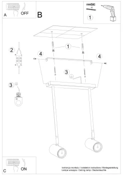Spot Strahler Metall 2-flammig schwenkbar Schwarz GU10