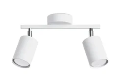 Spot Strahler Weiß Metall länglich 2-flammig 26 cm GU10