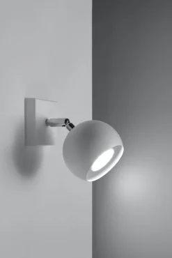 Spot Strahler Weiß rund GU10 Ø15cm klein Retro Design