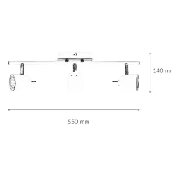 Spotstrahler in Weiß 3-flmg