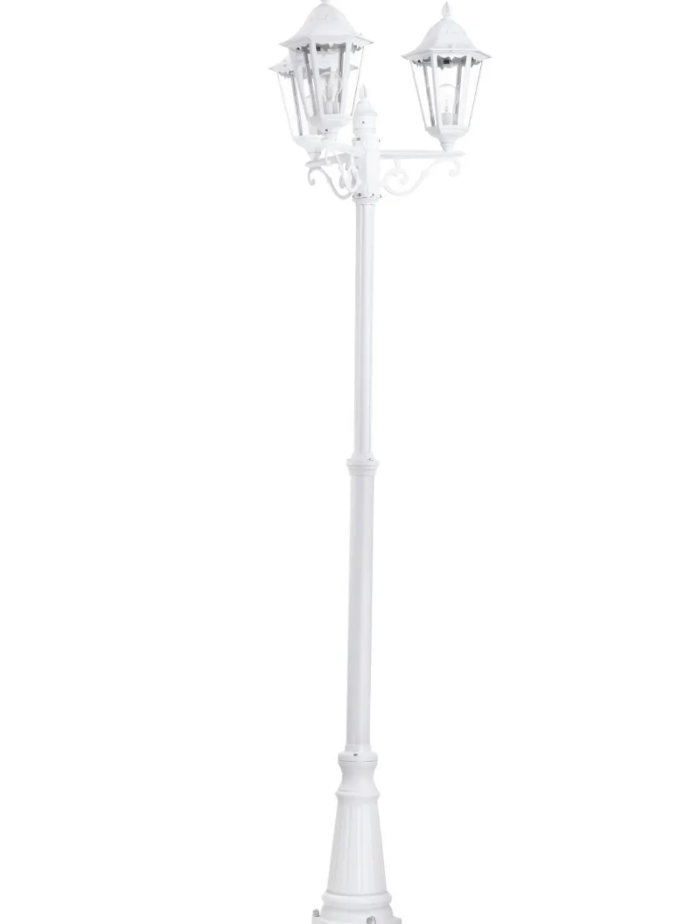 Standleuchte Außen Navedo Weiß 3-Flmg