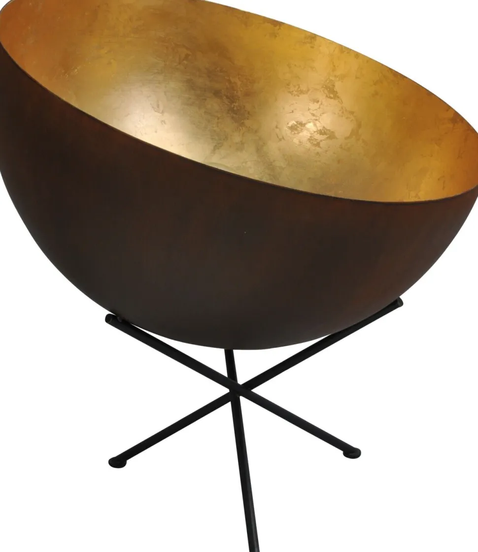 Standleuchte Braun Antik Gold Ø60cm H:70cm LARINO