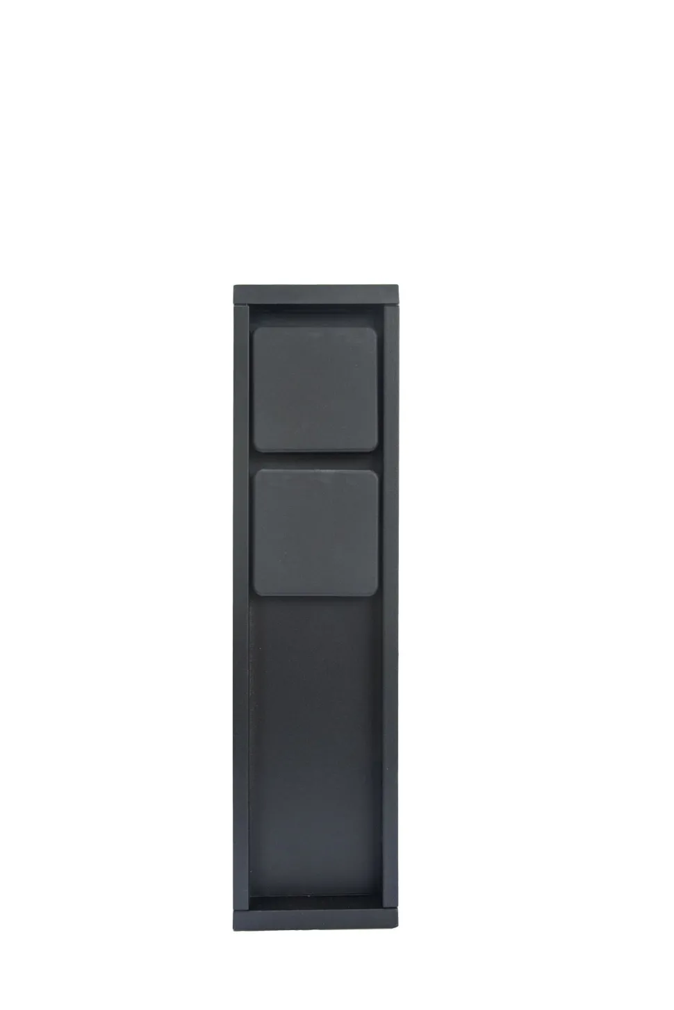 Steckdosensäule Schwarz 31 cm max 3500 W IP54 Aluminium
