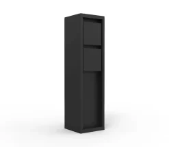 Steckdosensäule Schwarz 31 cm max 3500 W IP54 Aluminium