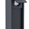 Steckdosensäule Schwarz 24 cm max 3500 W IP54 Aluminium