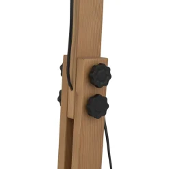 Stehlampe 180 cm hoch E27 verstellbar Holz Metall