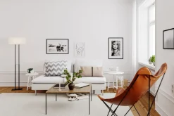 Stehlampe 150 cm klein Schwarz Weiß eckig Stoff Metall E27