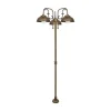 Stehlampe außen IP44 210 cm 3-flammig E27 Messing massiv