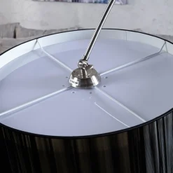 Stehlampe 200cm Retro Wohnzimmer Leuchte Schwarz
