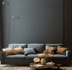 Stehlampe 2-flammig GU10 212-216 cm in Schwarz Messing