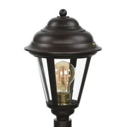 Stehlampe Garten 100 cm Messing Rostbraun Rustikal