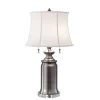 Stehlampe JOHA in Nickel Antik 69cm 2-flmg Lampe