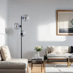 Stehlampe KALETE in Graphit 160cm Wohnzimmer Lampe