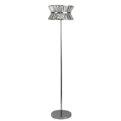 Stehlampe Kristall 150 cm klein Art Déco Chrom Klar