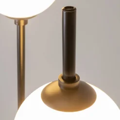 Stehlampe LED Metall Glas 150 cm Schwarz Weiß 750 lm