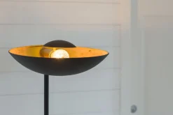 Stehlampe Metall 171 cm in Schwarz Gold E27 ANJA