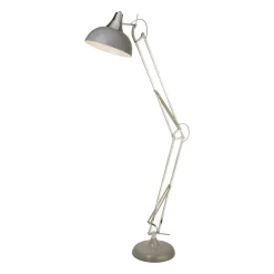 Stehlampe Metall H: max. 170 cm verstellbar Grau E27