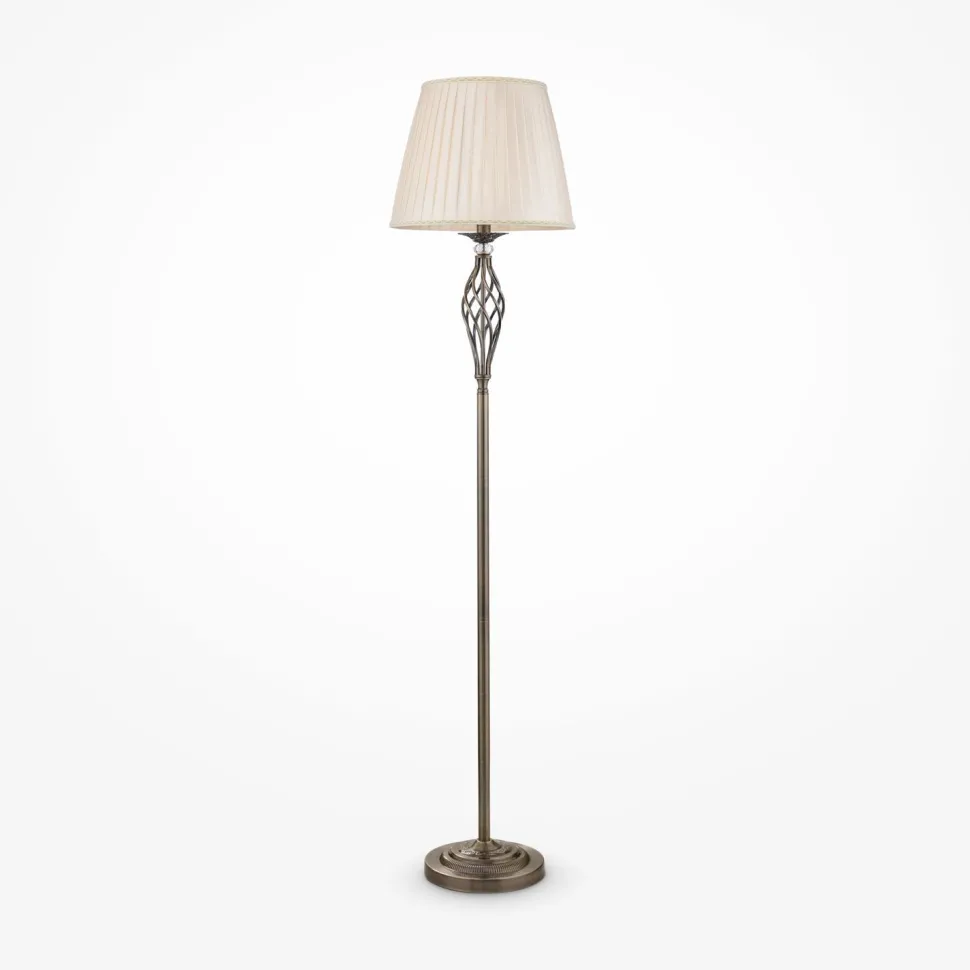 Stehlampe Metall Stoff E14 165 cm rund Klassisch LILJA