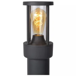 Stehlampe mit Bewegungsmelder Aluminium Glas 80 cm E27