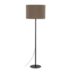 Stehlampe Modern 165 cm Metall Jute E27 Schwarz Braun