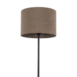 Stehlampe Modern 165 cm Metall Jute E27 Schwarz Braun