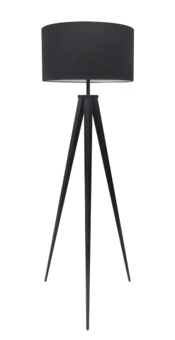 Stehlampe Schwarz Retro 142cm Wohnzimmer KODORA