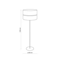 Stehlampe Stoff Metall 159 cm klein Modern Schwarz Gold