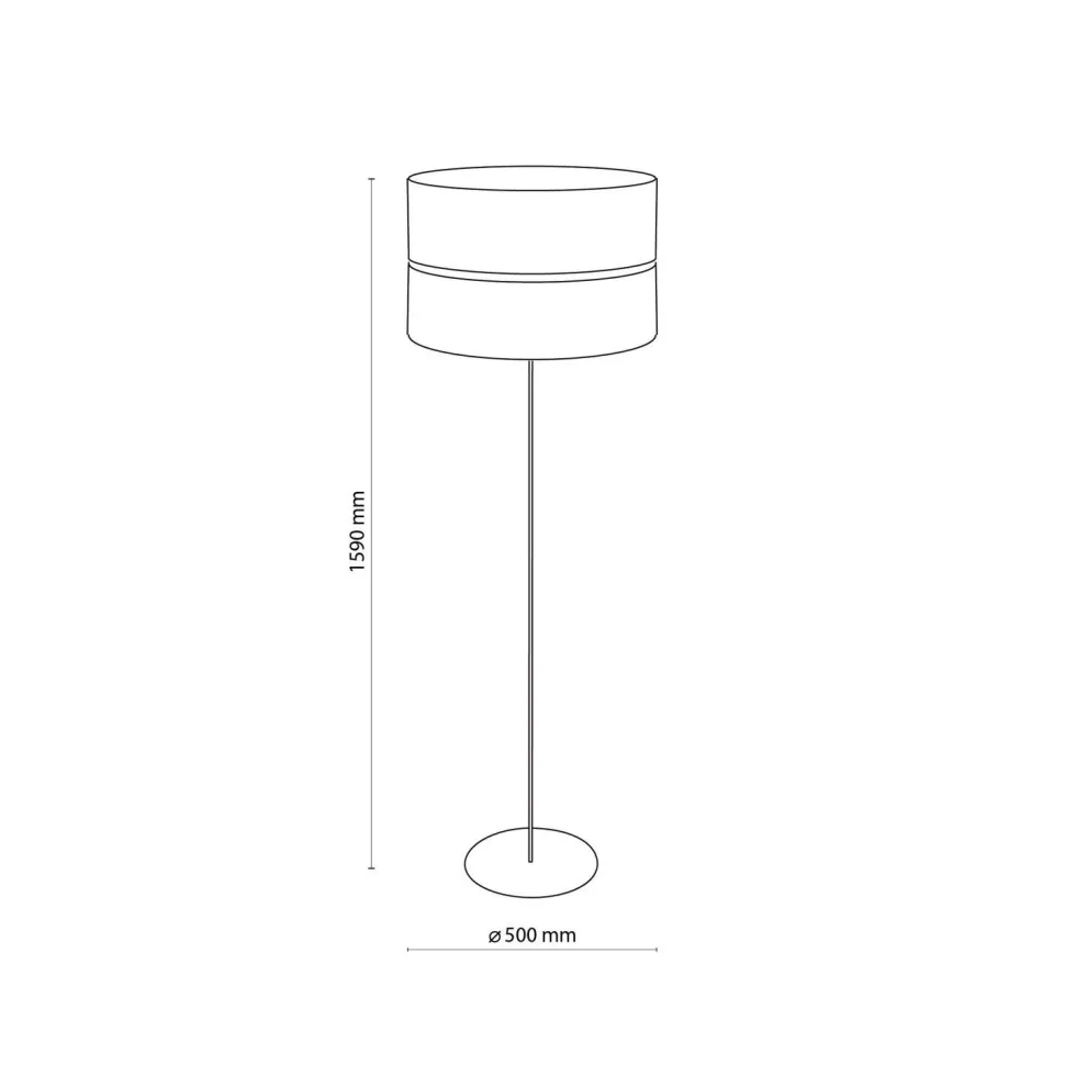 Stehlampe Stoff Metall 159 cm klein Modern Schwarz Gold