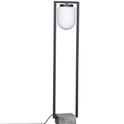 Stehlampe Terrasse 120 cm E27 IP44 Marmor Fuß mit Kabel
