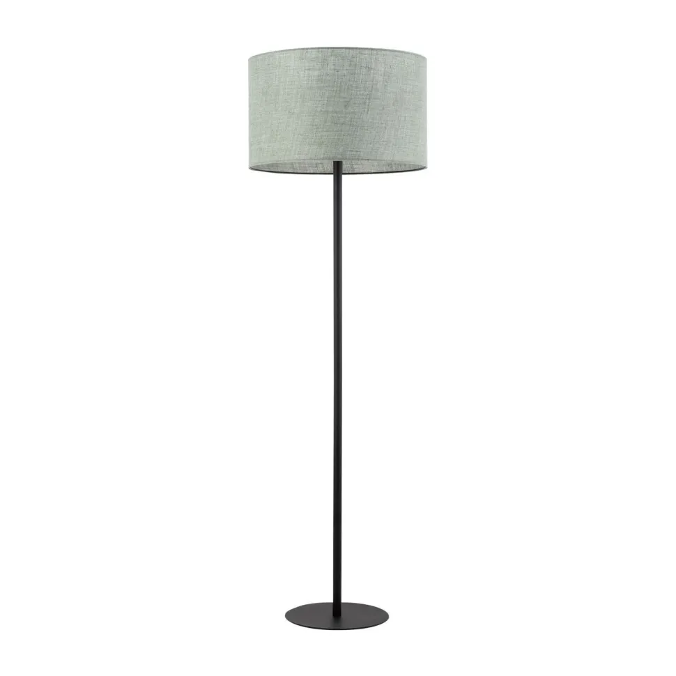 Stehlampe Wohnzimmer 159 cm Stoffschirm Grün Schwarz E27
