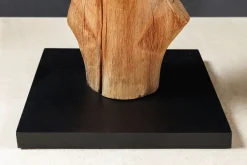 Stehleuchte Beige Stoffschirm Holz 175 cm Handarbeit