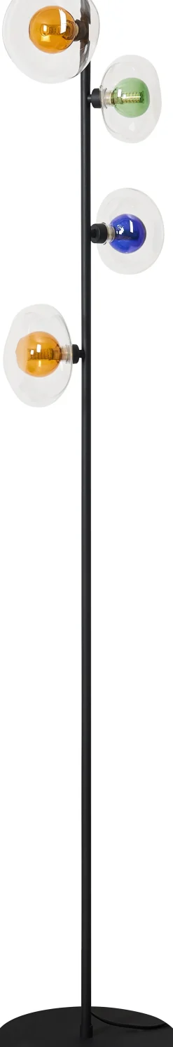 Stehleuchte Glas Grün Blau Bernstein G9 160 cm Modern