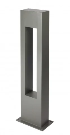 Stehleuchte IP65 Aluminium Glas Grau 90 cm GU10 Außen