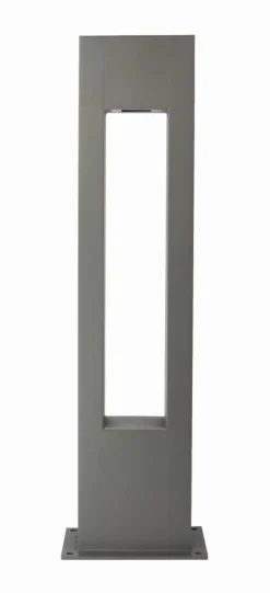 Stehleuchte IP65 Aluminium Glas Grau 90 cm GU10 Außen