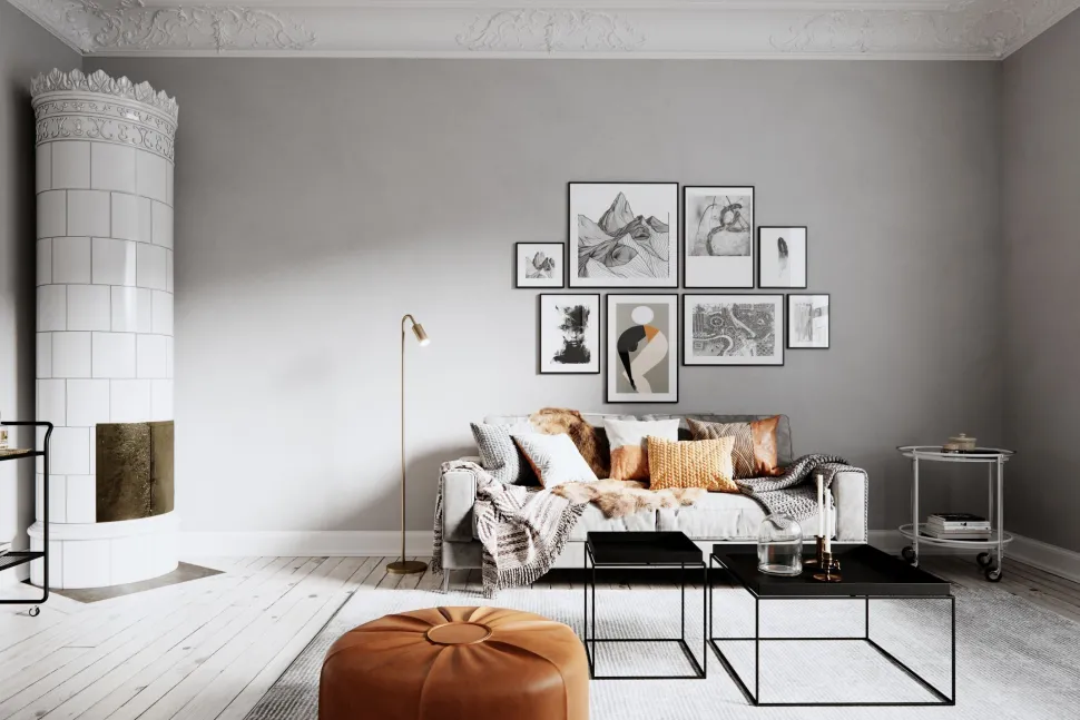 Stehleuchte klein 146 cm in Gold GU10 Metall Retro