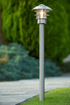 Stehleuchte Outdoor Glas Aluminium IP44 E27 100 cm