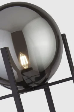 Stehleuchte Schwarz Rauchgrau E27 159 cm Glas Metall