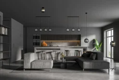 Stehleuchte Schwarz Rauchgrau E27 159 cm Glas Metall