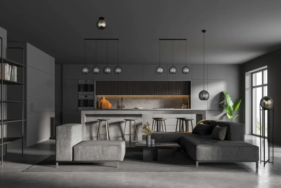 Stehleuchte Schwarz Rauchgrau E27 159 cm Glas Metall