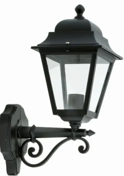 Stilvolle Außenleuchte Schwarz Rustikal Aluminium IP44