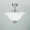 Stilvolle Deckenlampe Messing Glas E27 Ø35 cm in Nickel