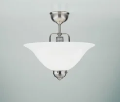 Stilvolle Deckenlampe Messing Glas E27 Ø35 cm in Nickel